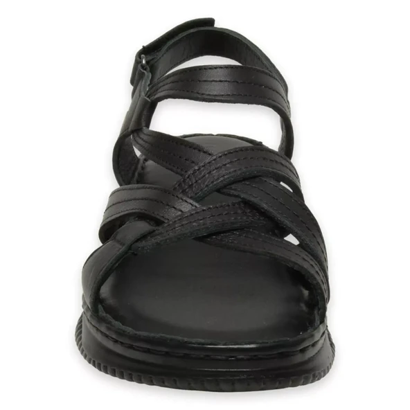 MAMMAMİA D25YS-2265 DOLGU TABAN DERİ KADIN SANDALET - 8