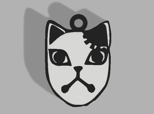 Byr Demon Slayer (Japon: Demon Slayer) Tanjiro'nun (Tanjiro Kazuno) Maske Anahtarlık (Sadece Plastik Aparattır!!!) 3D ürün görseli