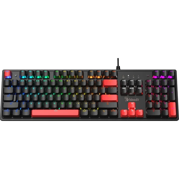 S510R Q Türkçe Mekanik Rgb Bmls Blu Fire Black Gamer Oyun Klavyesi - 8