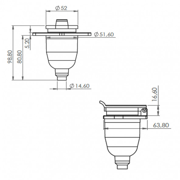 Römork Soketi - S Tip Metal - 7 Pin - 2