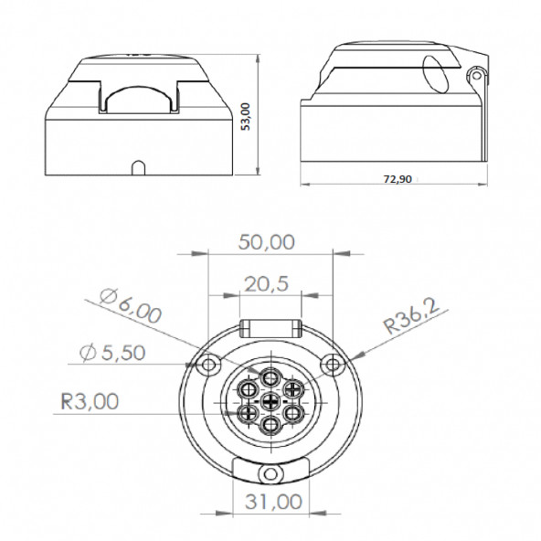 Römork Soketi - 7 Pin - 2