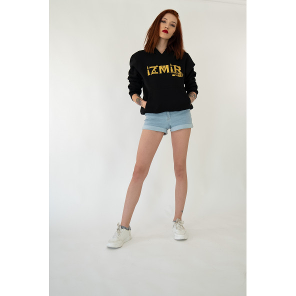 İzmir Mafia Kapüşonlu Kadın Sweatshirt - 4