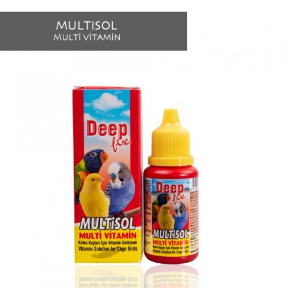 Deep Fix Multisol Kafes Kuşlari Için Multivitamin Takviyesi 30 ml