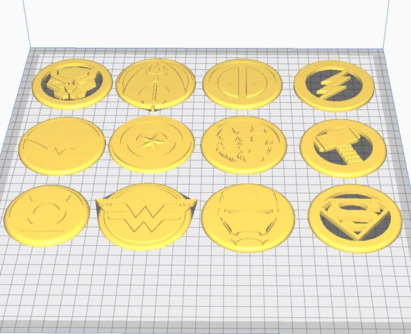 Byr Süper kahraman bardak altlıkları (Sadece Plastik Aparattır!!!) 3D - 3