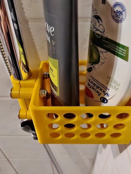Byr Şampuan rafı, duş çubuğu 25mm (Sadece Plastik Aparattır!!!) 3D - 3
