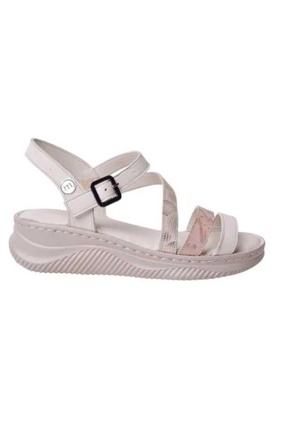 MAMMAMİA D25-YS-2365 KALIN TABAN KADIN DERİ SANDALET - Resim 2