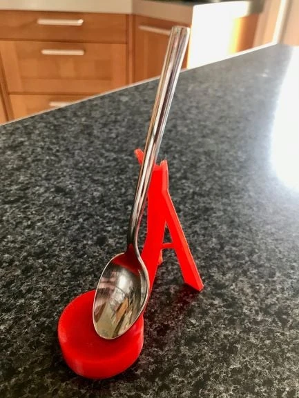 Byr Çay kaşığı tutucu V3 (şimdi çatal ve kalemleri tutuyor!) (Sadece Plastik Aparattır!!!) 3D - 2