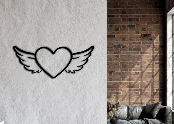 Kalp melek Dekoratif dekor tablo ürün görseli