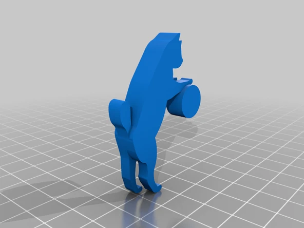 Byr Kedi Çay Poşeti Tutucu Kedi Çay Poşeti Tutucu (Sadece Plastik Aparattır!!!) 3D - 3