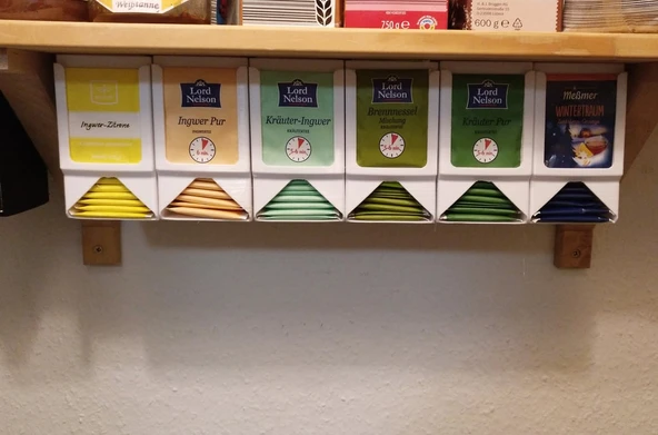 Byr Çay Dispenser (Üst Monte) Çay Poşeti Depolama Tutucu Kayma Kutusu Tee Spender (Sadece Plastik Aparattır!!!) 3D