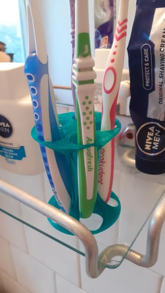 Byr Diş fırçası tutucu (3 veya 5 fırça için) (Sadece Plastik Aparattır!!!) 3D - 3