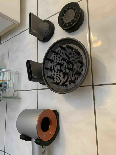 Byr Dyson Saç Kurutma Makinesi için Duvara Monte Tutucu ( Dyson Supersonic ) (Sadece Plastik Aparattır!!!) 3D ürün görseli