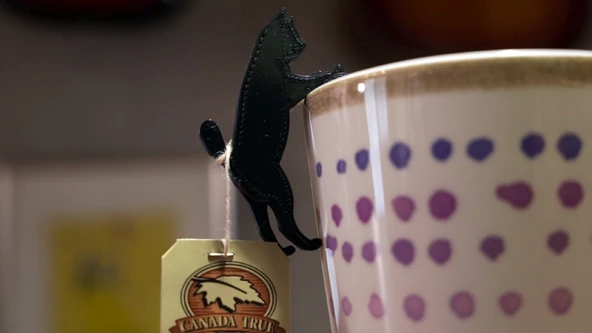 Byr Kedi Çay Poşeti Tutucu Kedi Çay Poşeti Tutucu (Sadece Plastik Aparattır!!!) 3D - 2