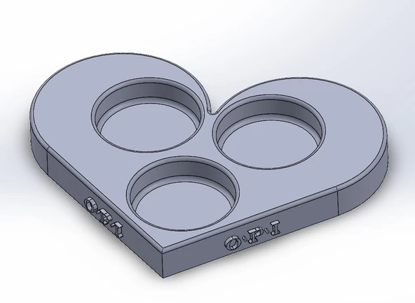 Byr Kalp Şeklinde OPI Oje Tutucu (Sadece Plastik Aparattır!!!) 3D - Resim 2