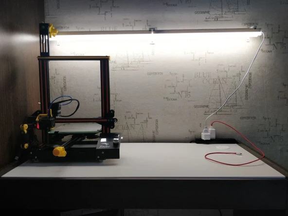 Byr LED ve floresan aydınlatma için duvar montajı. (Sadece Plastik Aparattır!!!) 3D - 3