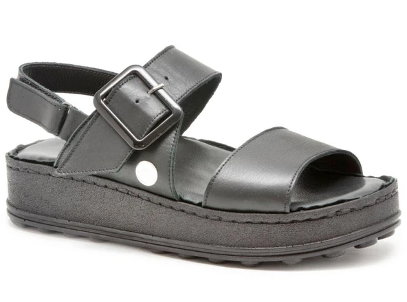 MAMMAMİA D25YS-2375 KALIN TABAN DERİ KADIN SANDALET ürün görseli