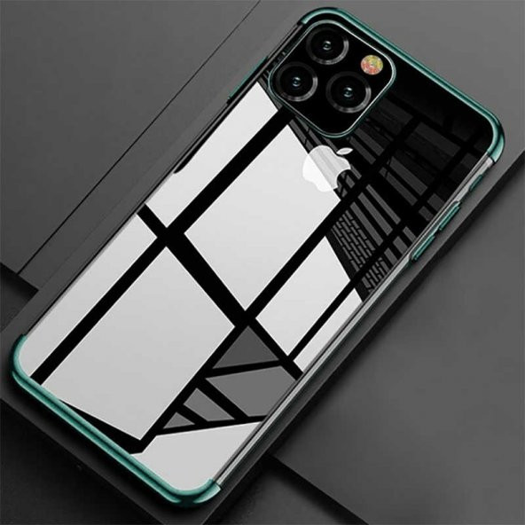 Apple iPhone 11 Pro Kılıf Zore Dört Köşeli Lazer Silikon - 7