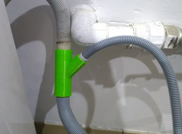 Byr Kurutma makinesi ve çamaşır makinesi için "y" boru bağlantısı (Sadece Plastik Aparattır!!!) 3D - 3