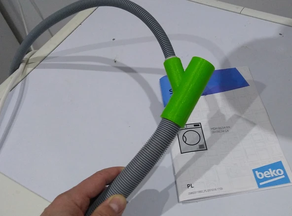 Byr Kurutma makinesi ve çamaşır makinesi için "y" boru bağlantısı (Sadece Plastik Aparattır!!!) 3D - 4
