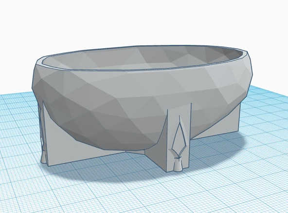 Byr Pixel Koppe - Antik Stil Düşük Poli Kase/Pot (Sadece Plastik Aparattır!!!) 3D - 3