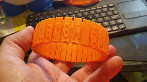 Byr Özelleştirilebilir Esnek Ad Bilezik (Sadece Plastik Aparattır!!!) 3D - Resim 2