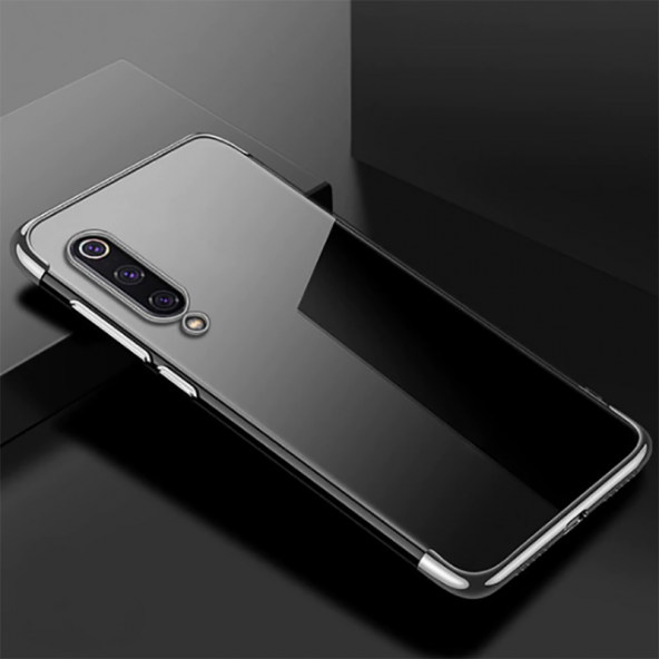 Xiaomi Mi 9 Lite Kılf Zore Dört Köşeli Lazer Silikon - 3