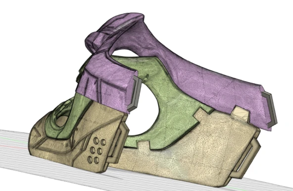 Byr Oni Siber Punk Maskesi- Geliştirilmiş Anker noktaları (Sadece Plastik Aparattır!!!) 3D - 4