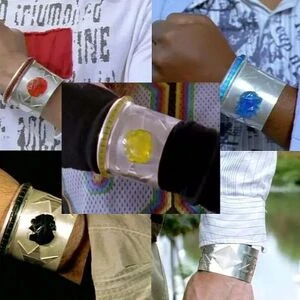 Byr Power Rangers Dino Gem Bilezikler (Sadece Plastik Aparattır!!!) 3D - Resim 3