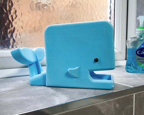 Byr Sudsy Balina - Banyo Sabunu Bulaşık ve Diş Fırçası Tutucu (Sadece Plastik Aparattır!!!) 3D - 3