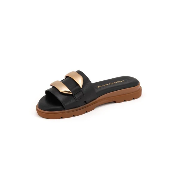 MAMMAMİA D25YT-1375 YUMUŞAK TOKALI DERİ ŞIKIDIM KADIN TERLİK - Resim 5