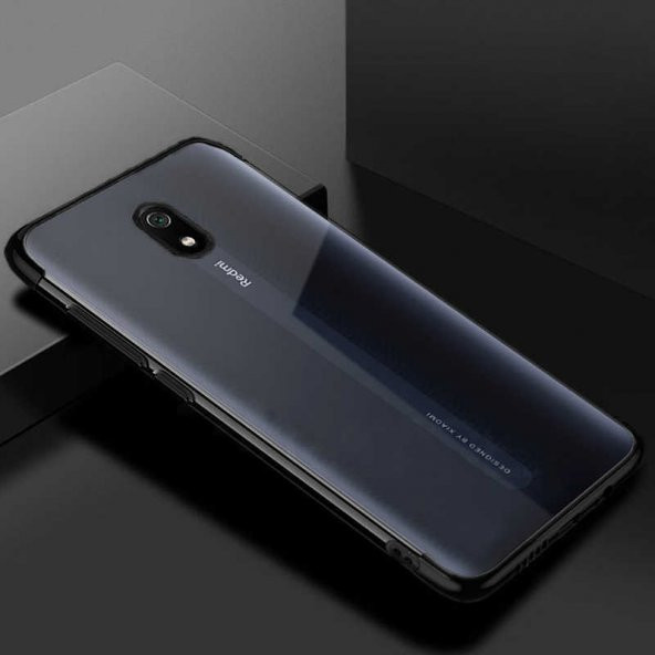 Xiaomi Redmi 8A Kılıf Zore Dört Köşeli Lazer Silikon