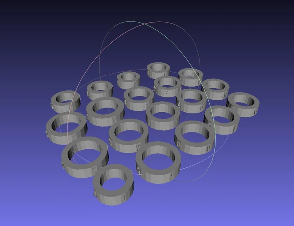 Byr Yüzük Boyutu Gages (Sadece Plastik Aparattır!!!) 3D ürün görseli