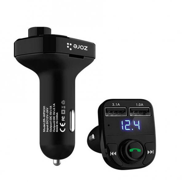 Zore ZR-WP3C01 Bluetooth Transmitter Mp3 Araç Şarjı - 2