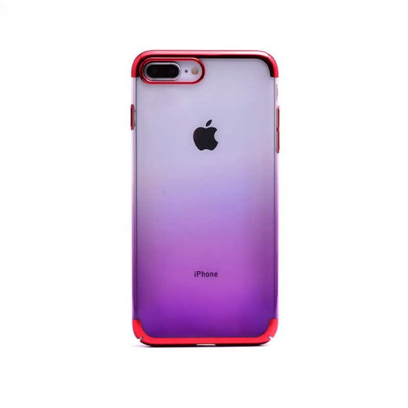 Apple iPhone 8 Plus Kılıf  Renkli Galaxy Silikon