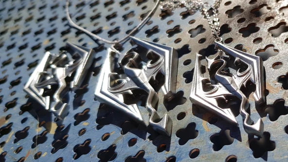 Byr Skyrim Logo Kolye (Sadece Plastik Aparattır!!!) 3D - Resim 3