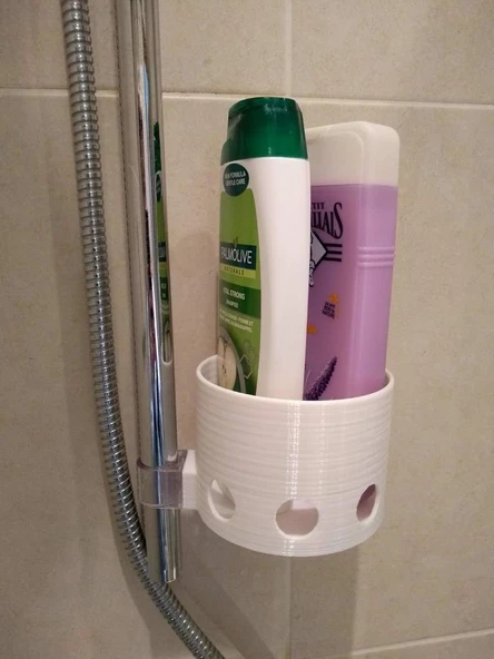 Byr Hansa duş klipleri için duş şampuan şişesi tutucu (+ klip dahil) (Sadece Plastik Aparattır!!!) 3D
