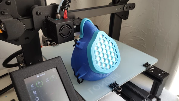 Byr Maske Covid 19 (Sadece Plastik Aparattır!!!) 3D - Resim 2