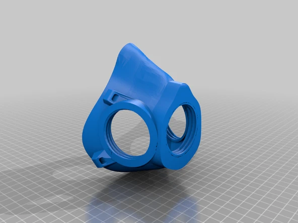 Byr İsteğe bağlı geri akış valflerine sahip Covid-19 Solunum Maskesi (Sadece Plastik Aparattır!!!) 3D - 2