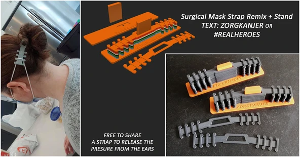 Byr Cerrahi Maske Kayışı Remix + Stand (Sadece Plastik Aparattır!!!) 3D ürün görseli