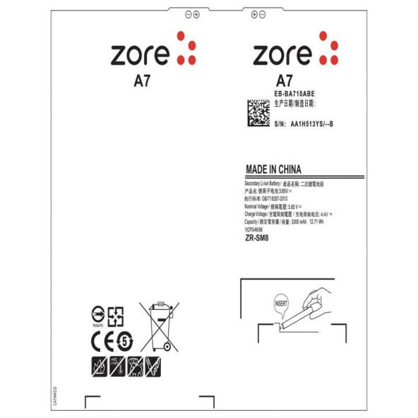 Galayx A7 Tam Orjinal Batarya