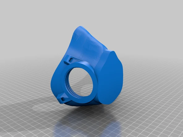 Byr İsteğe bağlı geri akış valflerine sahip Covid-19 Solunum Maskesi (Sadece Plastik Aparattır!!!) 3D - 4