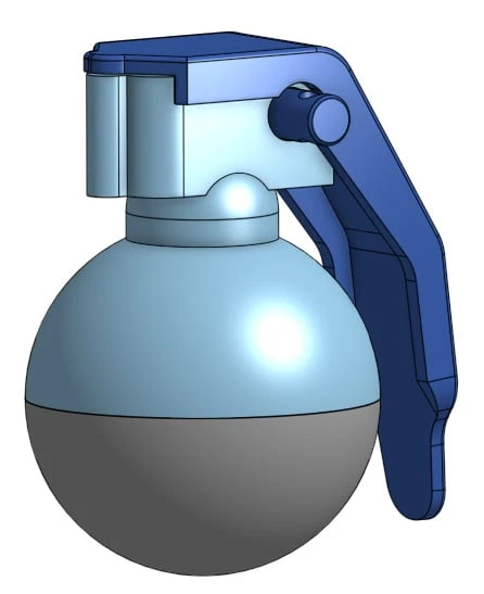 Byr Mini el bombası anahtar yüzük tutucusu (Sadece Plastik Aparattır!!!) 3D - 3
