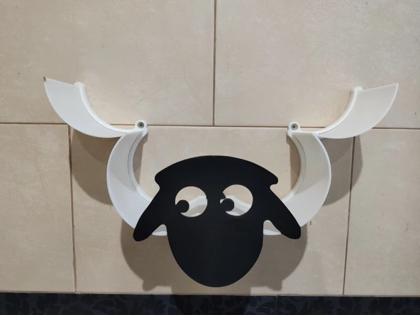 Byr Koyun Tuvalet Rulo Tutucu Takviyeli Yükseltme (Sadece Plastik Aparattır!!!) 3D - Resim 2