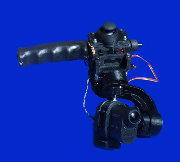 Byr Sony AS15 ve GoPro2/3 için Robog, Gimbal, bağımsız video stabilizatör (Sadece Plastik Aparattır!!!) 3D - Resim 4