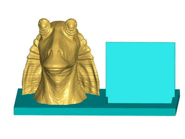 Byr Jar Jar Binks Kartvizit Tutucu (2 Stil) (Sadece Plastik Aparattır!!!) 3D - Resim 4