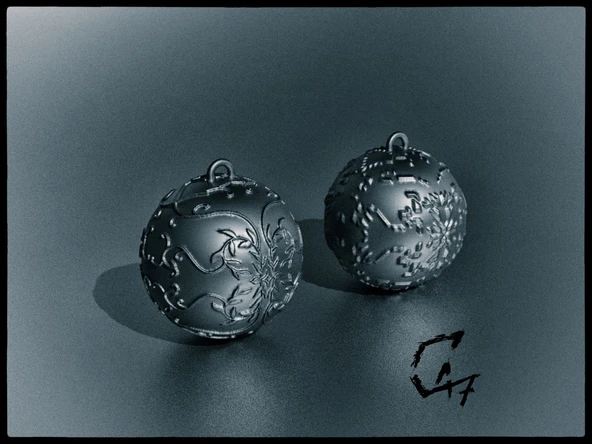 Byr Noel Ağacı Bauble - Dekoratif (Sadece Plastik Aparattır!!!) 3D