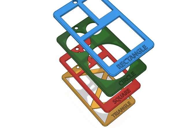 Byr Geometrik formlar / geometrik şekiller (okul öncesi / k5) (Sadece Plastik Aparattır!!!) 3D - 4