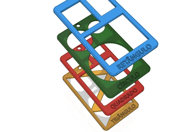 Byr Geometrik formlar / geometrik şekiller (okul öncesi / k5) (Sadece Plastik Aparattır!!!) 3D - 3