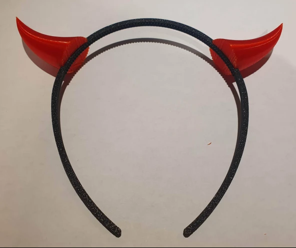 Byr Şeytan boynuzlu saç bandı (Sadece Plastik Aparattır!!!) 3D