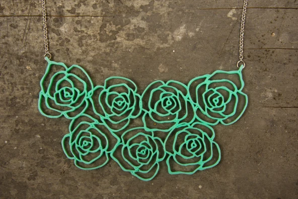 Byr Çiçek kolyesi (Sadece Plastik Aparattır!!!) 3D - Resim 2